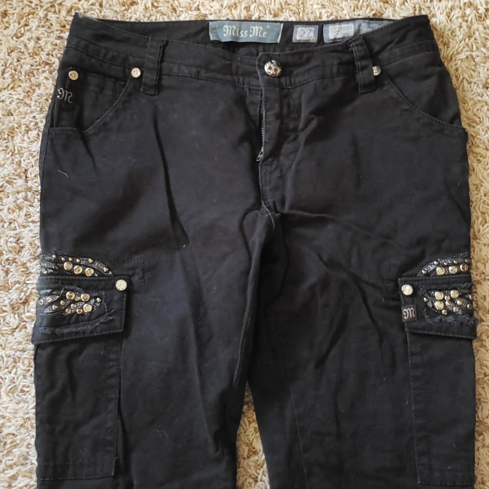 Miss Me black cargo pants